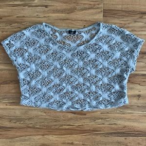 Grey Lace Crop Top S/M